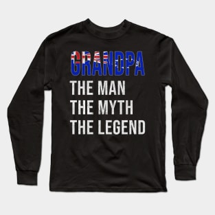 Grand Father Cook Islander Grandpa The Man The Myth The Legend - Gift for Cook Islander Dad With Roots From  Cook Islands Long Sleeve T-Shirt